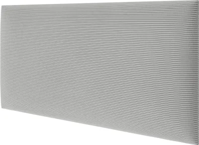 Immagine prodotto di STEGU Velluto a coste Pannello imbottito Testiera Grigio chiaro scozzese 60x30 cm