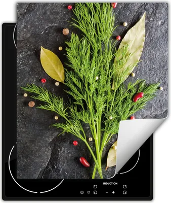 Immagine prodotto di DarHaus Piastra di copertura per fornelli 45x52 cm Tappetino antiscivolo Roll-up, ardesia - Spezie