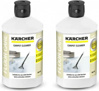 Produktbild von Kärcher Teppichreiniger RM 519, geeignet für die Reinigung von Teppichböden, Polstern, Autositzen etc., 1l Konzentrat ergeben verdünnt 40l Reinigungsmittel (Packung mit 2)