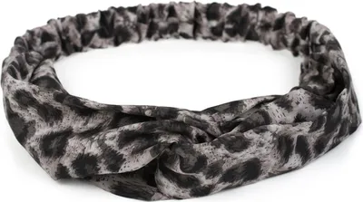 Produktbild von styleBREAKER Damen Haarband mit Leo Animal Print, Twist Knoten und Gummizug, Stirnband, Headband, Haarschmuck 04026020