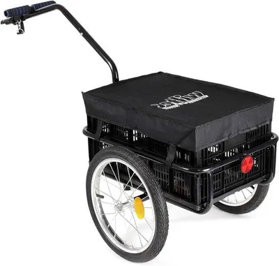 Obrázek produktu pro Přepravník na kola - Přívěs na kola - Transport - Odnímatelná nákladová plošina - Nosnost 50 kg - Černá barva