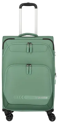 Image de Travelite, valise à roulettes à 4 roues, modèle L, 78 cm, couleur vert sauge