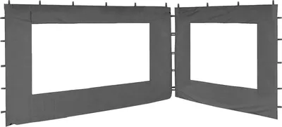 Produktbild von Seitenwände für Pavillon 3x4m mit Fenster - Grau