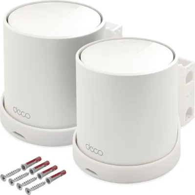 Produktbild von Wandhalterung passend für TP-Link Deco X50 AX3000 Mesh WLAN Router Halter 2 Stück