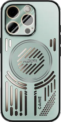 Obrázek produktu pro Magnetické pouzdro pro iPhone 16 Pro hliníkové nárazuvzdorné ochranné pouzdro s odvodem tepla a fólií na čočku Zelená