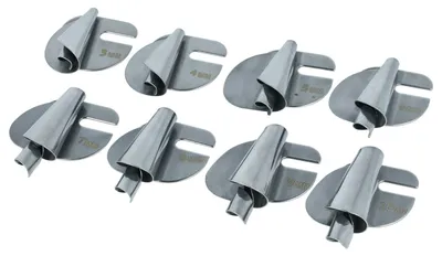 Produktbild von vhbw Rollsaumfuß in 8 Größen 3/4/5/6/7/8/9/10 mm für Nähmaschinen mit niedrigem Schaft - 8-tlg. Nähfuß-Set