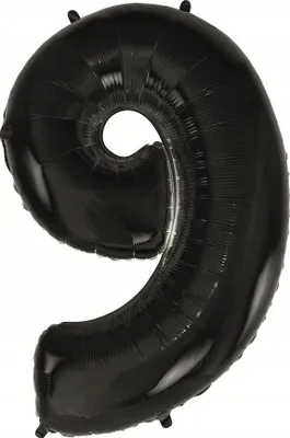 Immagine prodotto di Pallone in foil XL numero 9 nero