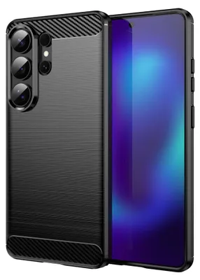 Image de Coque de protection pour Samsung Galaxy S26 Ultra 5G, design carbone, noir