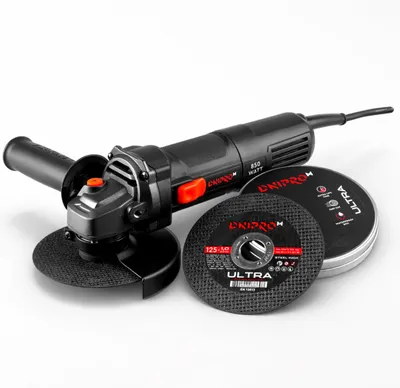 Zdjęcie produktu dla Szlifierka kątowa 125 mm 850 W 6 prędkości z 10 tarczami