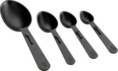 Productafbeelding van Maatlepelset 4-delig - Kunststof Zwart (9-13,5 cm)