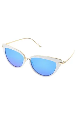 Produktbild von OEM-Frauen Sonnenbrille Katzenauge Positiv white