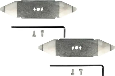Produktbild von vhbw 2x Ersatz-Messer kompatibel mit Robomow 22AXDAAA619, 22AXDAAA619 H, 22AXBA-A619, 22AXBB-A619 Rasenmäher - Ersatzklinge Silber, Edelstahl