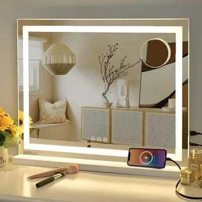 Immagine prodotto di Specchio da trucco con luci a LED – Specchio da tavolo dimmerabile per il trucco