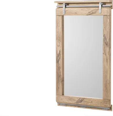 Immagine prodotto di MASSIVMOEBEL24 | specchio in legno di Mango 65x6x110 sbiancato laccato RAILWAY