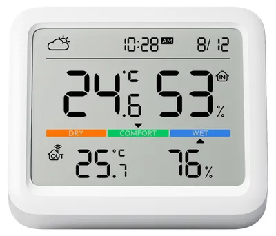 Zdjęcie produktu dla SwitchBot Meter Pro, Biały, Wilgotnościomierz wewnętrzny, Termometr wewnętrzny, Kopolimer akrylonitrylo-butadieno-styrenowy (ABS), 0 - 99%, 3%, 0,3 °C