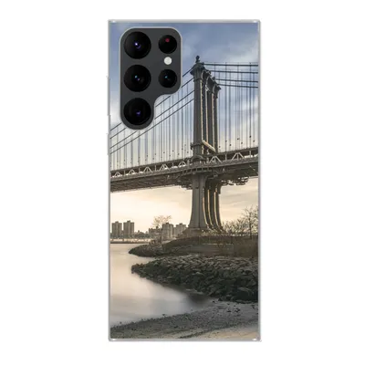 Produktbild von MuchoWow® Handyhülle Schutzhülle Hülle für Samsung Galaxy S22 Ultra New York - Fluss - Brücke Silikon Softcase Handy Hülle - Abbildung