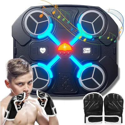 Produktbild von Boxmaschine mit Musik, Heimwand-Musikboxmaschine, Boxtrainingsausrüstung mit Boxhandschuhen, Bluetooth-Musik-Boxmaschine für Heimtraining/Boxtraining