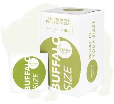 Immagine prodotto di Loovara XXL Preservativi realistici Buffalo 64 mm, 42 pezzi