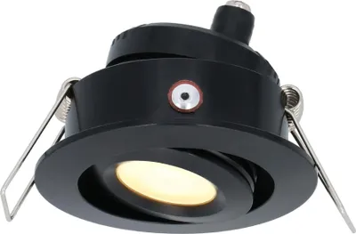 Image de HOFTRONIC - Spot LED encastrable 12V 3W 200lm 2700K Dimmable IP44 Noir