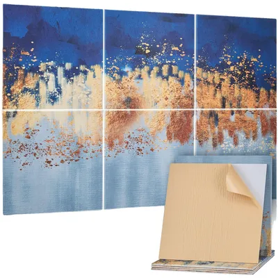 Produktbild von VEVOR 18er Pack Akustikpaneele mit Selbstklebung, 30 x 30 x 1 cm schalldämmende Schaumstoffpaneele, hochdichte Polyesterfaser-Schalldämmwände für Zuhause, Studio, Büro, Theater, Weiß, 6 Stück-60x60 cm-Gemälde