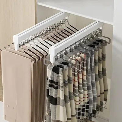 Productafbeelding van Uittrekbare Kledingstang - Set van 2
