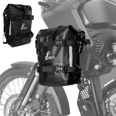 Produktbild von ZIEGER Sturzbügel inklusive SCHNORR Explor 8 Sturzbügeltasche kompatibel mit Aprilia Tuareg 660 schwarz