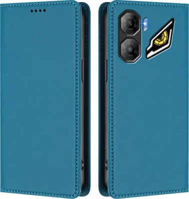 Obrázek produktu pro Kožené pouzdro pro ZTE nubia Neo 3, magnetické flipové pouzdro zPolyuretankůže se stojánkem Jezerní modrá