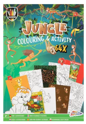 Zdjęcie produktu dla Kniha s omalovánkami a aktivitami Jungle A4