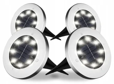 Produktbild von LED Plus Solarlampen Set 4er Bodeneinbau Kaltweiß