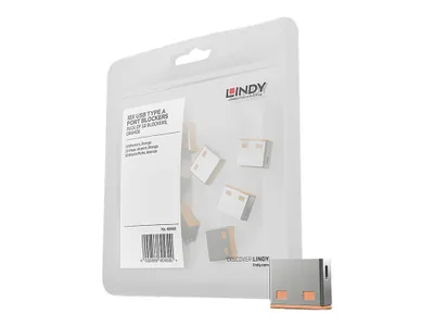Obrázok produktu pre Lindy 40463 Blokovanie rozhrania USB typu A oranžová Akrylonitrilbutadiénstyrén (ABS) 10 ks