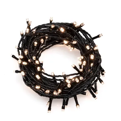Produktbild von Micro LED Lichterkette, 1000 warm weiße Dioden, 24V, Außen (IP44), schwarzes Kabel