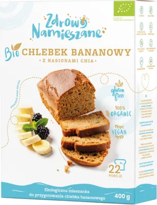 Produktbild von GLUTENFREIE -BROTMISCHUNG MIT BANANEN UND CHIA-SAMEN 400 g – GESUND GEMISCHT