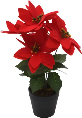 Produktbild von Weihnachtsstern, künstliche Blume, 29 cm