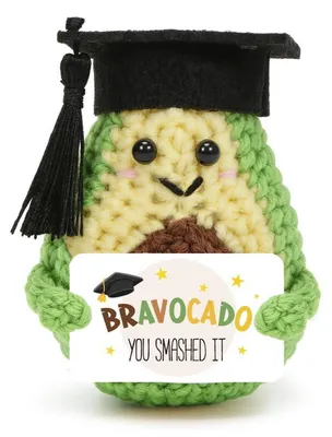 Produktbild von Gehäkeltes Kuscheltier Avocado, Emotional Support Geschenk, Glücksbringer, Abschluss Geschenk Grün