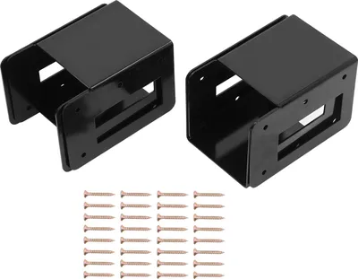 Image de 4pcs Block Rack -support acier pré-percé support de bois de chauffage réglable pour l'intérieur en plein air