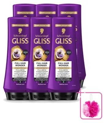 Zdjęcie produktu dla 6 x Odżywka Gliss Full Hair Wonder - 200 ml - Opakowanie zbiorcze - 6 sztuk