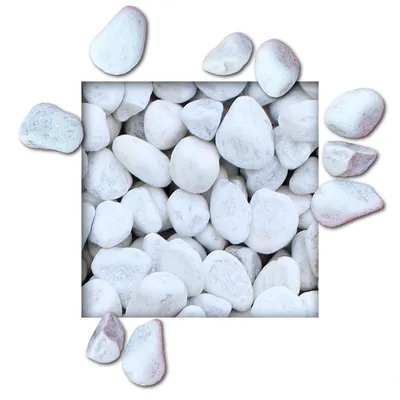 Produktbild von 25 kg Marmorkies Carrara Weiss Körnung 40/60 mm direkt vom KiesKönig®