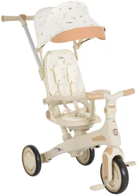 Produktbild von Byox Juno Beige Dreirad mit Schiebestange für 1-5 Jahre