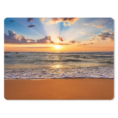 Produktbild von MuchoWow® Mauspad Mousepad Strand - Sonnenuntergang - Meer - Wolken - Horizont 23x19 cm - Mousepads - Maus Mat - Pad - Mausunterlage - Schreibtischunterlage - Mauspad