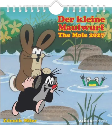 Produktbild von Der kleine Maulwurf Kalender 2027, 16x17 cm, mit integriertem Aufsteller, von Zdenek Miler