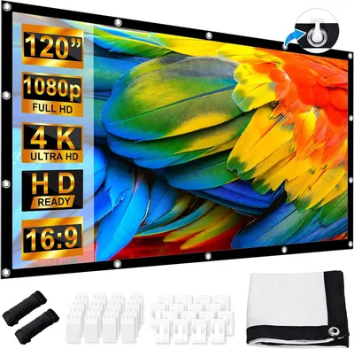 Produktbild von Projektionswand 120 Zoll, 275 x 156 cm, 16:9, faltbar, für Heimkino