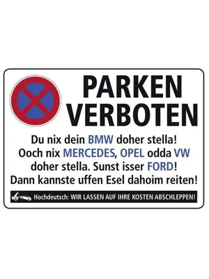 Produktbild von Parken verboten, Blechpostkarte 10,5 x 14,8 cm, PC302/099