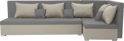 Produktbild von Ecksofa mit Schlaffunktion ARKO - Hellgrau/Creme