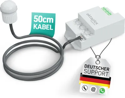 Produktbild von Oktaplex Jana Bewegungsmelder Außen Infrarot Einbau 360° 8m IP65 230V Weiß PIR Sensor Nachrüstkit