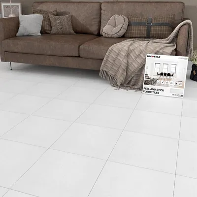 Obrázok produktu pre Samolepiaca vinylová podlaha, biela, 30x30 cm / 3 kusy