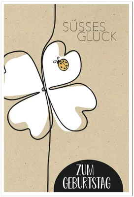 Immagine prodotto di SUSY CARD 40057644 SUSY CARD Biglietto di auguri Bee yourself "Cloverleaf"
