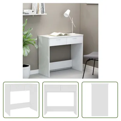 Produktbild von The Living Store Schreibtisch Weiß 80×40×75 cm Holzwerkstoff