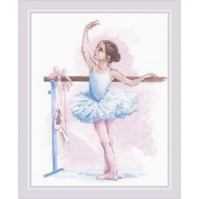Image de Riolis point de croix set "Ballet", motif à compter, 24x30cm