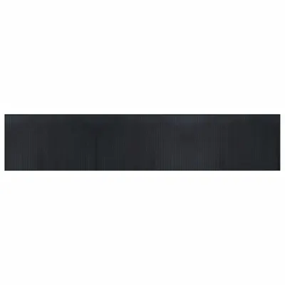 Image de Tapis rectangulaire noir 60x300 cm bambou