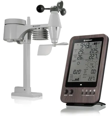 Produktbild von Bresser WTW Profi Wetterstation Funk mit 5 in 1 Außensensor, Holzoptik